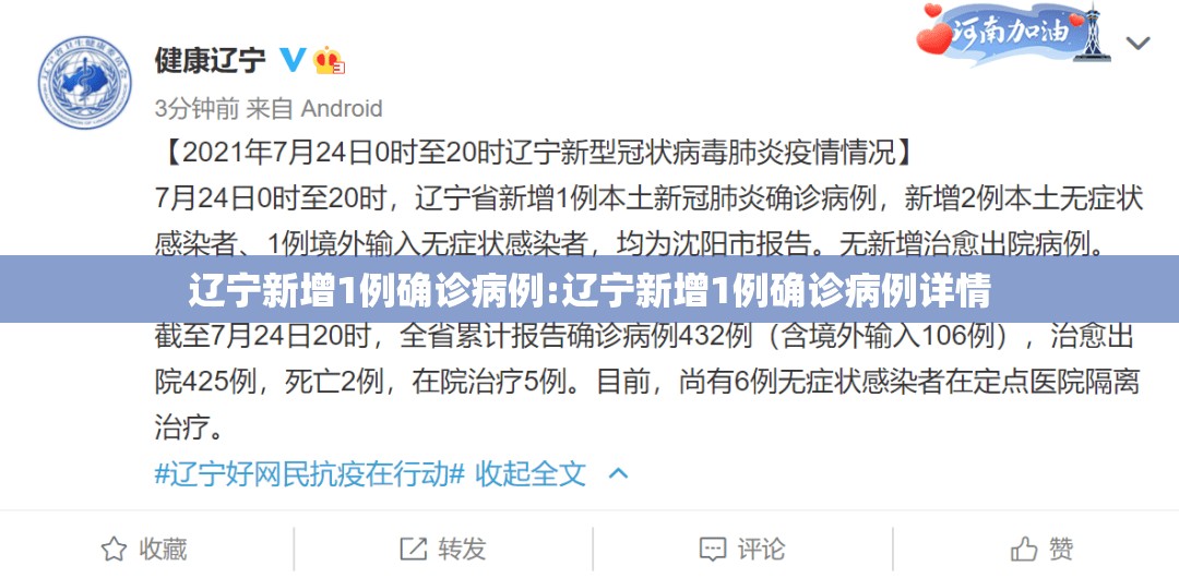 辽宁新增1例确诊病例:辽宁新增1例确诊病例详情