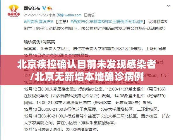 北京疾控确认目前未发现感染者/北京无新增本地确诊病例