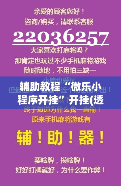 辅助教程“微乐小程序开挂”开挂(透视)辅助教程