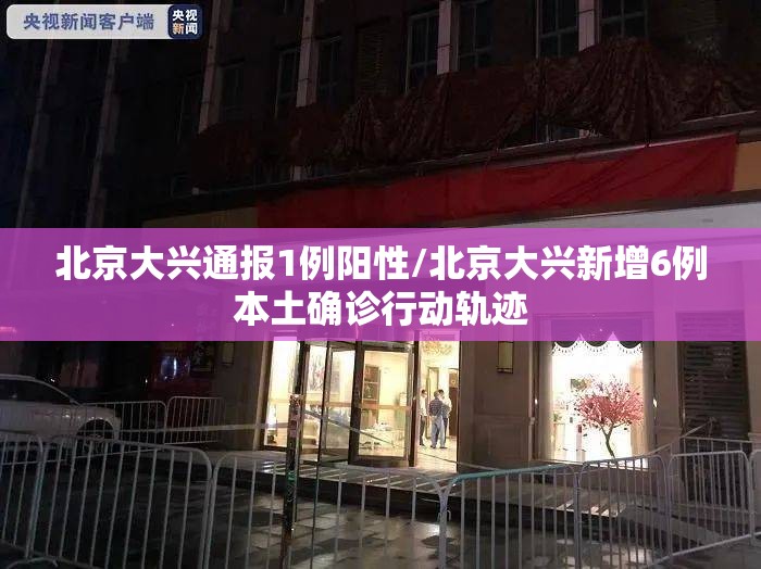 北京大兴通报1例阳性/北京大兴新增6例本土确诊行动轨迹