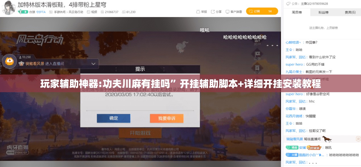 玩家辅助神器:功夫川麻有挂吗	”开挂辅助脚本+详细开挂安装教程