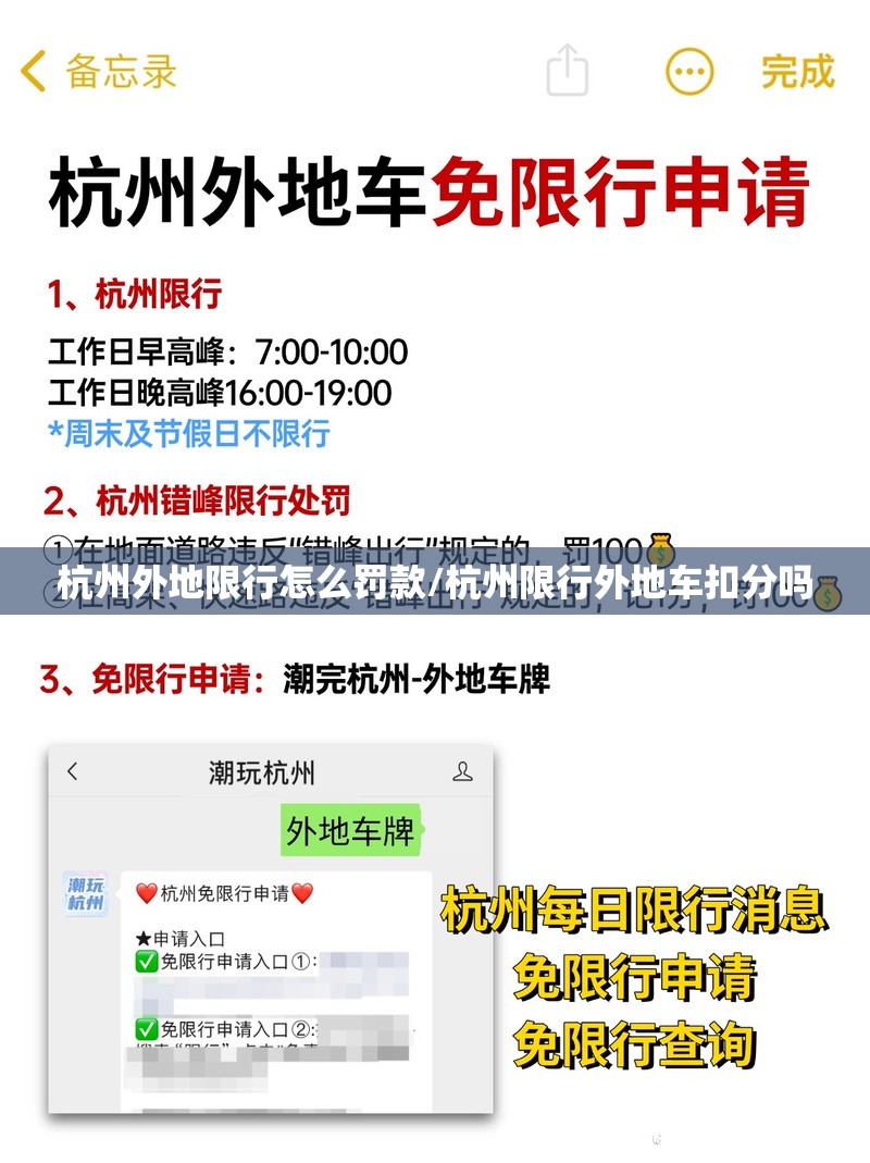 杭州外地限行怎么罚款/杭州限行外地车扣分吗