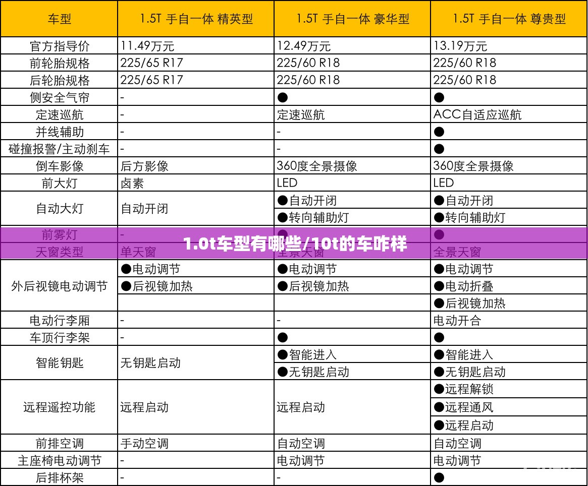 1.0t车型有哪些/10t的车咋样