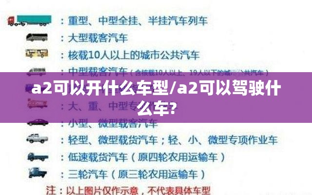 a2可以开什么车型/a2可以驾驶什么车?