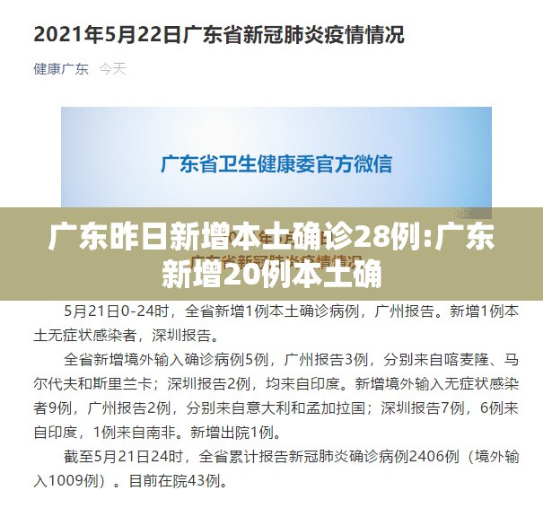 广东昨日新增本土确诊28例:广东新增20例本土确