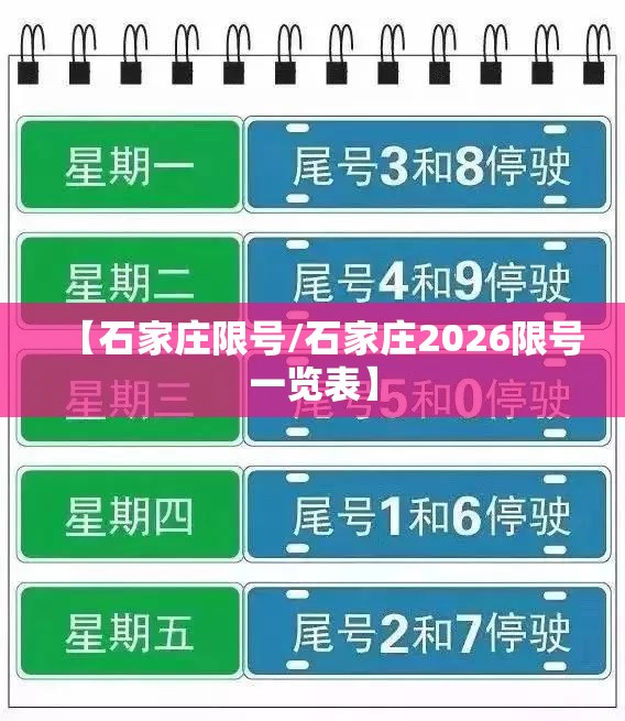 【石家庄限号/石家庄2026限号一览表】