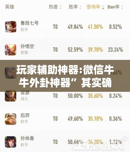 玩家辅助神器:微信牛牛外卦神器”其实确实有挂
