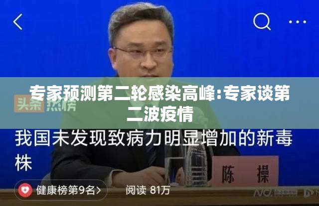 专家预测第二轮感染高峰:专家谈第二波疫情