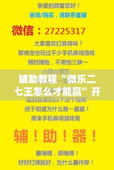 辅助教程“微乐二七王怎么才能赢	”开挂(透视)辅助神器