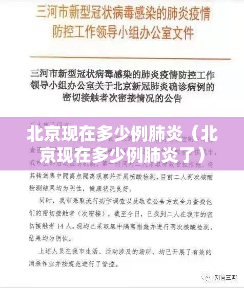 北京现在多少例肺炎（北京现在多少例肺炎了）