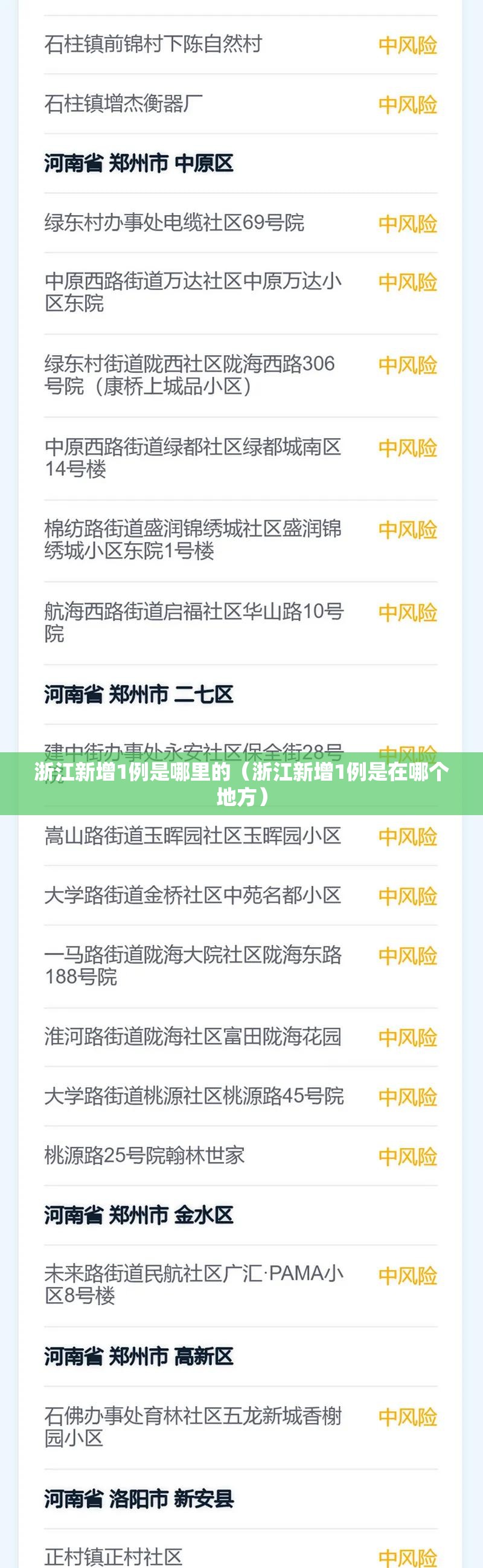 浙江新增1例是哪里的（浙江新增1例是在哪个地方）