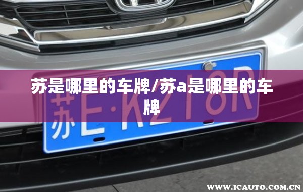 苏是哪里的车牌/苏a是哪里的车牌