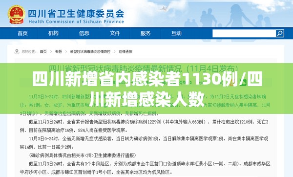 四川新增省内感染者1130例/四川新增感染人数