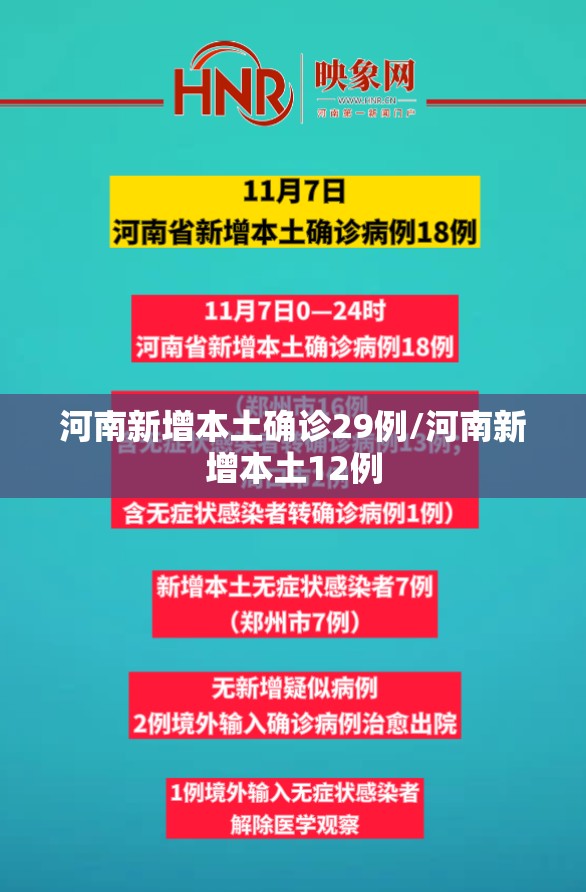 河南新增本土确诊29例/河南新增本土12例