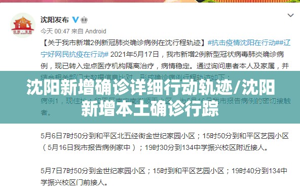 沈阳新增确诊详细行动轨迹/沈阳新增本土确诊行踪