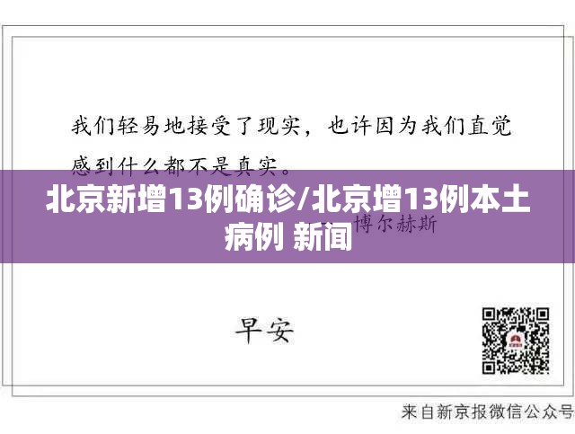 北京新增13例确诊/北京增13例本土病例 新闻