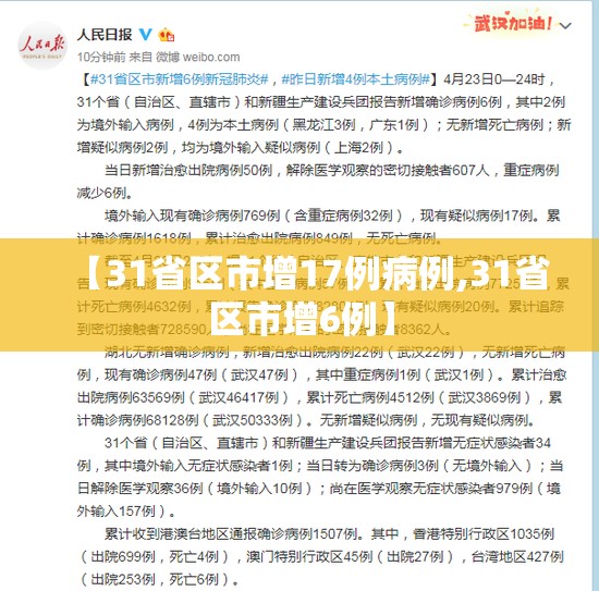【31省区市增17例病例,31省区市增6例】