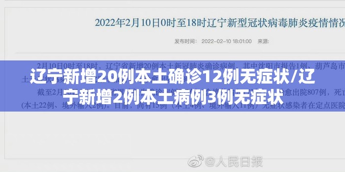 辽宁新增20例本土确诊12例无症状/辽宁新增2例本土病例3例无症状