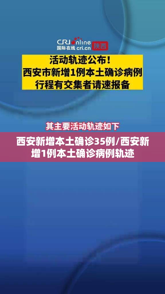 西安新增本土确诊35例/西安新增1例本土确诊病例轨迹