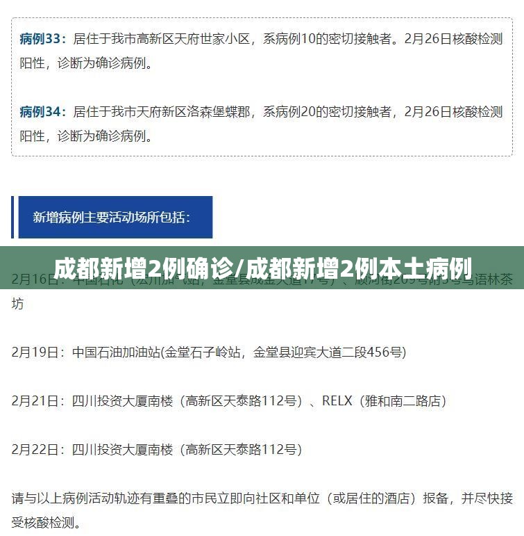 成都新增2例确诊/成都新增2例本土病例
