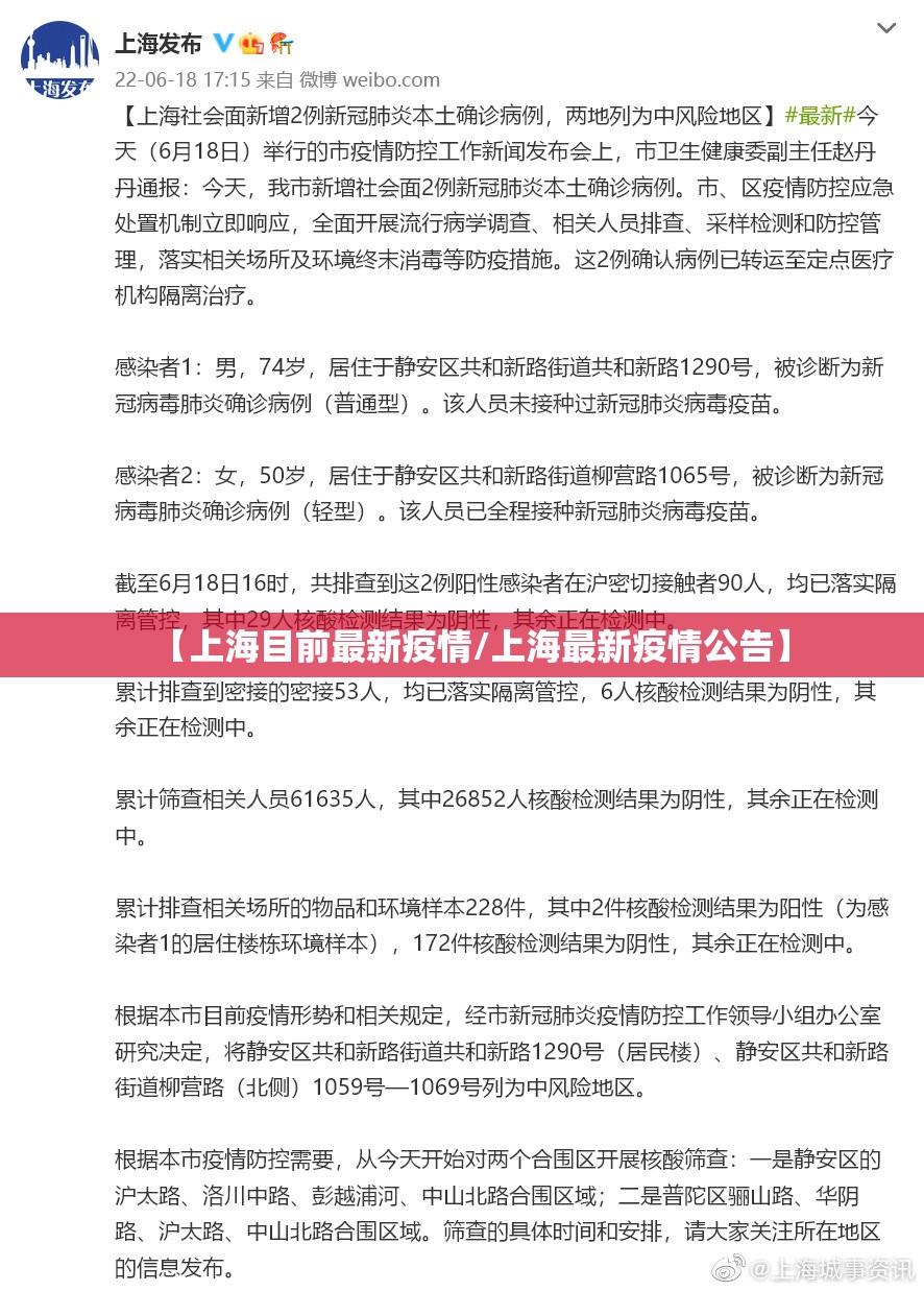 【上海目前最新疫情/上海最新疫情公告】