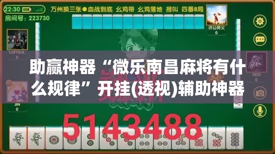 助赢神器“微乐南昌麻将有什么规律”开挂(透视)辅助神器