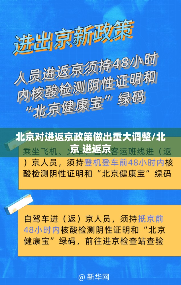 北京对进返京政策做出重大调整/北京 进返京