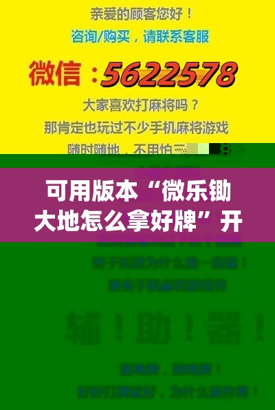 可用版本“微乐锄大地怎么拿好牌”开挂(透视)辅助神器