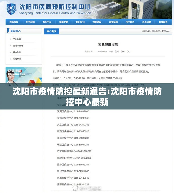 沈阳市疫情防控最新通告:沈阳市疫情防控中心最新