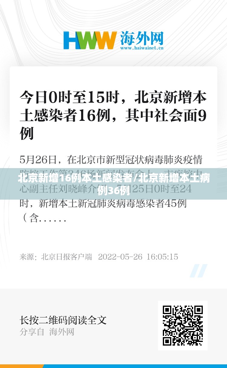 北京新增16例本土感染者/北京新增本土病例36例