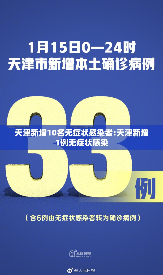 天津新增10名无症状感染者:天津新增1例无症状感染