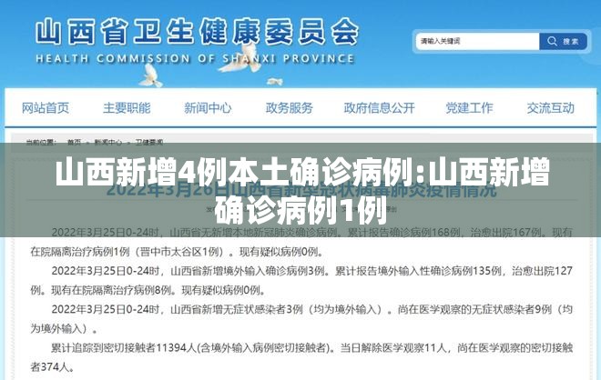 山西新增4例本土确诊病例:山西新增确诊病例1例
