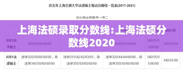 上海法硕录取分数线:上海法硕分数线2020