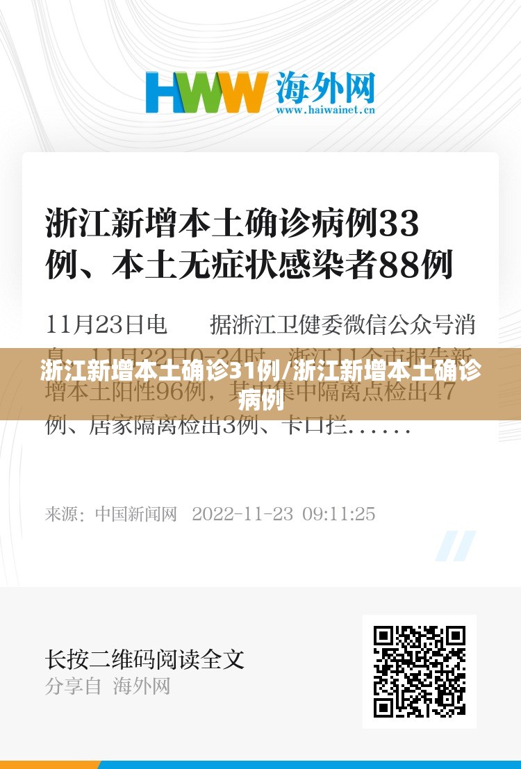 浙江新增本土确诊31例/浙江新增本土确诊病例