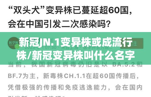 新冠JN.1变异株或成流行株/新冠变异株叫什么名字
