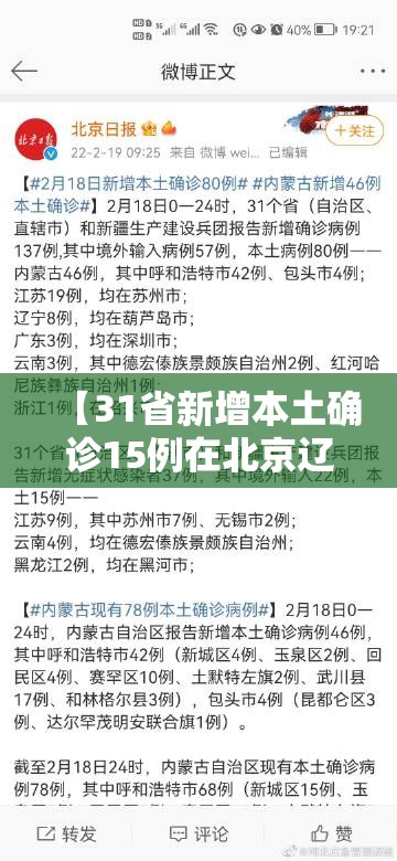 【31省新增本土确诊15例在北京辽宁/31省份新增确诊18例本土4例在辽宁】 【31省新增本土确诊15例在北京辽宁/31省份新增确诊18例本土4例在辽宁】