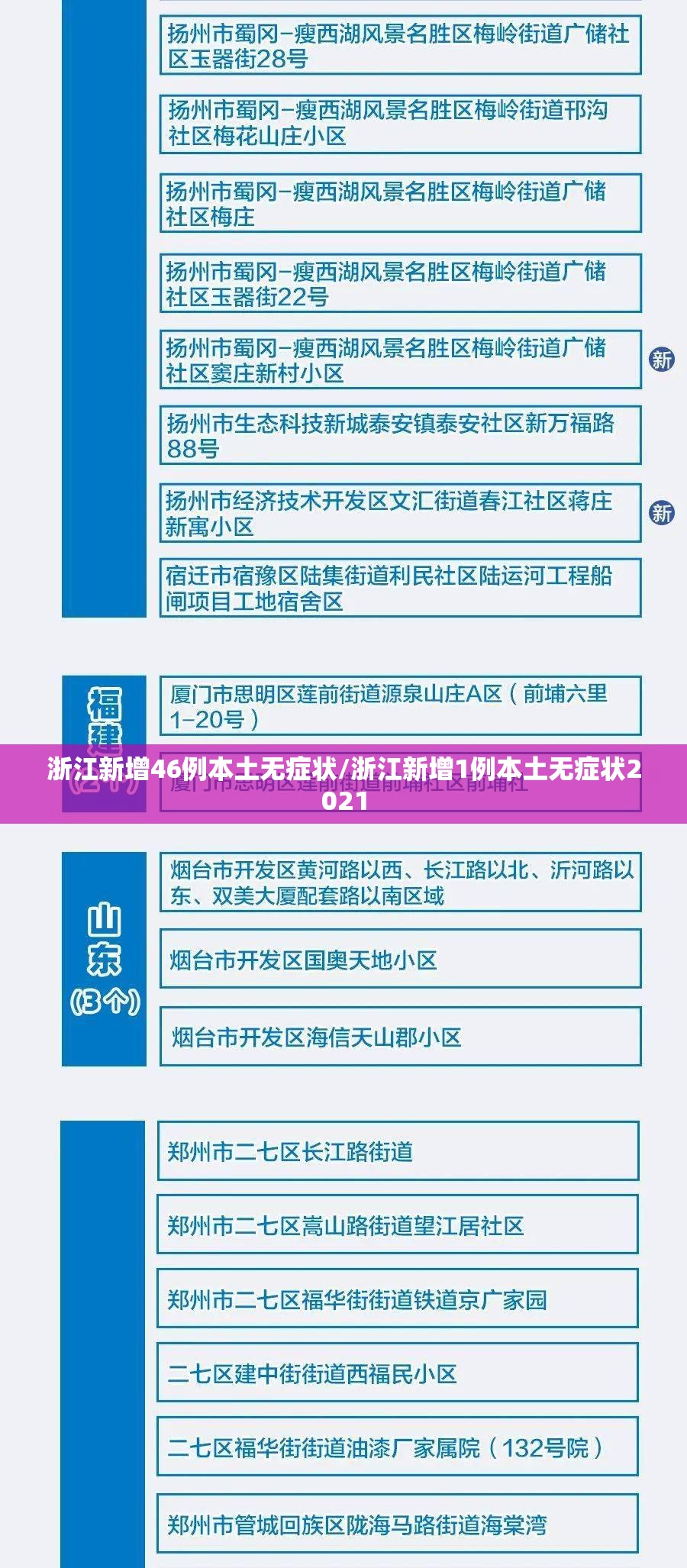 浙江新增46例本土无症状/浙江新增1例本土无症状2021 浙江新增46例本土无症状/浙江新增1例本土无症状2021