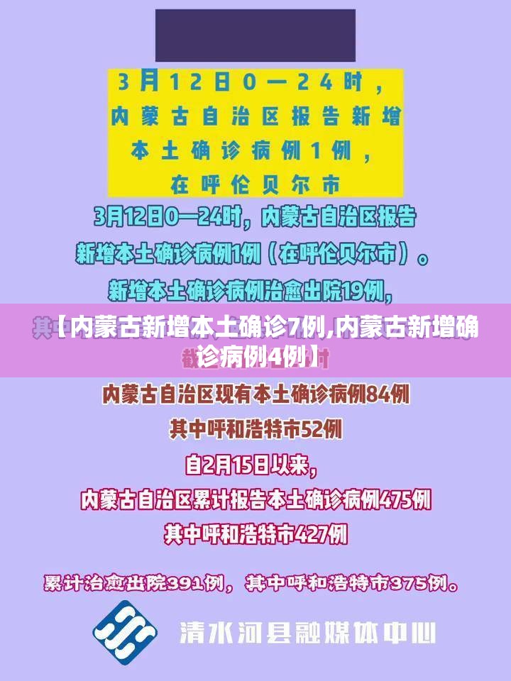 【内蒙古新增本土确诊7例,内蒙古新增确诊病例4例】