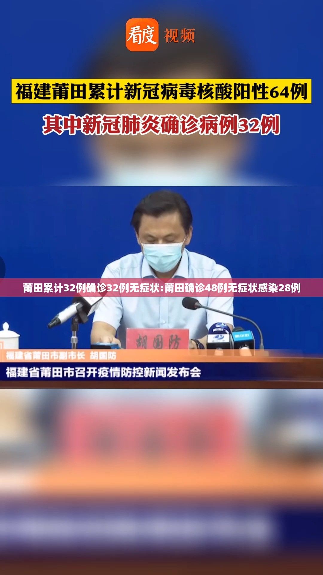 莆田累计32例确诊32例无症状:莆田确诊48例无症状感染28例 莆田累计32例确诊32例无症状:莆田确诊48例无症状感染28例