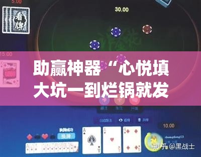 助赢神器“心悦填大坑一到烂锅就发小牌”开挂(透视)辅助教程