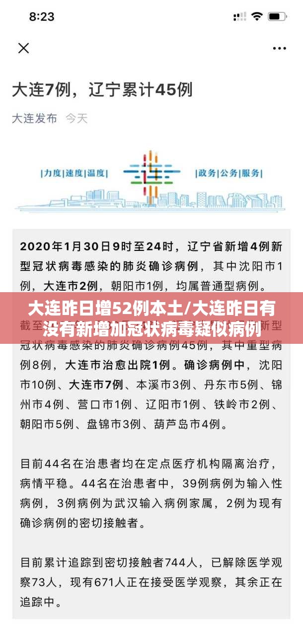 大连昨日增52例本土/大连昨日有没有新增加冠状病毒疑似病例