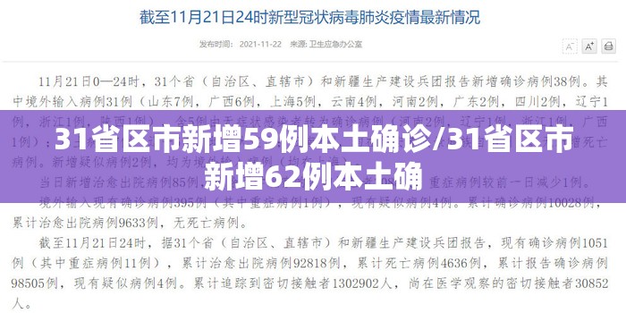 31省区市新增59例本土确诊/31省区市新增62例本土确