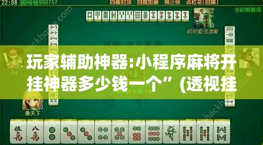 玩家辅助神器:小程序麻将开挂神器多少钱一个	”(透视挂)辅助透视教程