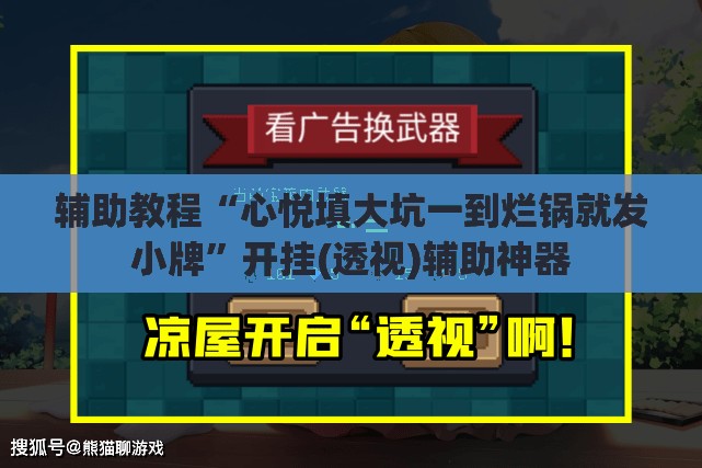 辅助教程“心悦填大坑一到烂锅就发小牌	”开挂(透视)辅助神器