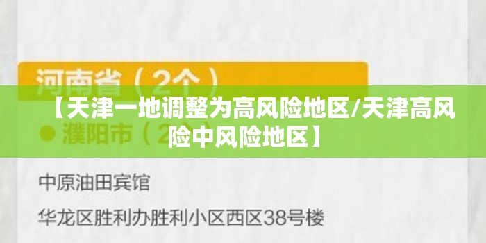 【天津一地调整为高风险地区/天津高风险中风险地区】 【天津一地调整为高风险地区/天津高风险中风险地区】
