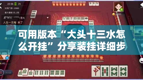 可用版本“大头十三水怎么开挂”分享装挂详细步骤