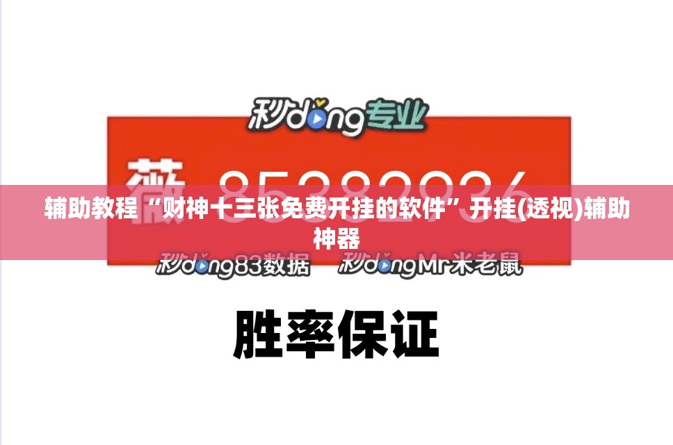 辅助教程“财神十三张免费开挂的软件	”开挂(透视)辅助神器