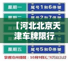 【河北北京天津车牌限行/河北省限号和北京天津一致吗】 【河北北京天津车牌限行/河北省限号和北京天津一致吗】