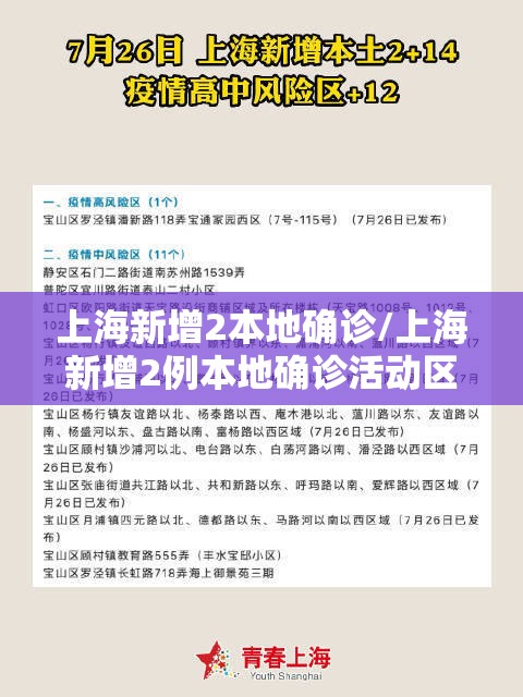 上海新增2本地确诊/上海新增2例本地确诊活动区域 上海新增2本地确诊/上海新增2例本地确诊活动区域