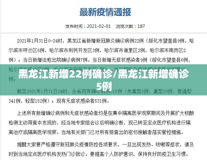 黑龙江新增22例确诊/黑龙江新增确诊5例 黑龙江新增22例确诊/黑龙江新增确诊5例